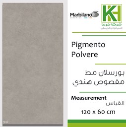 Show details for Indian Matt Porcelain tile 60x120cm Pigmento Polvere Picture of Indian Matt Porcelain tile 60x120cm Pigmento Polvere
